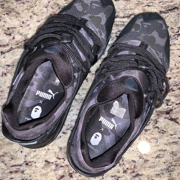Custom Laced Puma X Bape Disc Blaze Black Camo - Picture 4 of 6